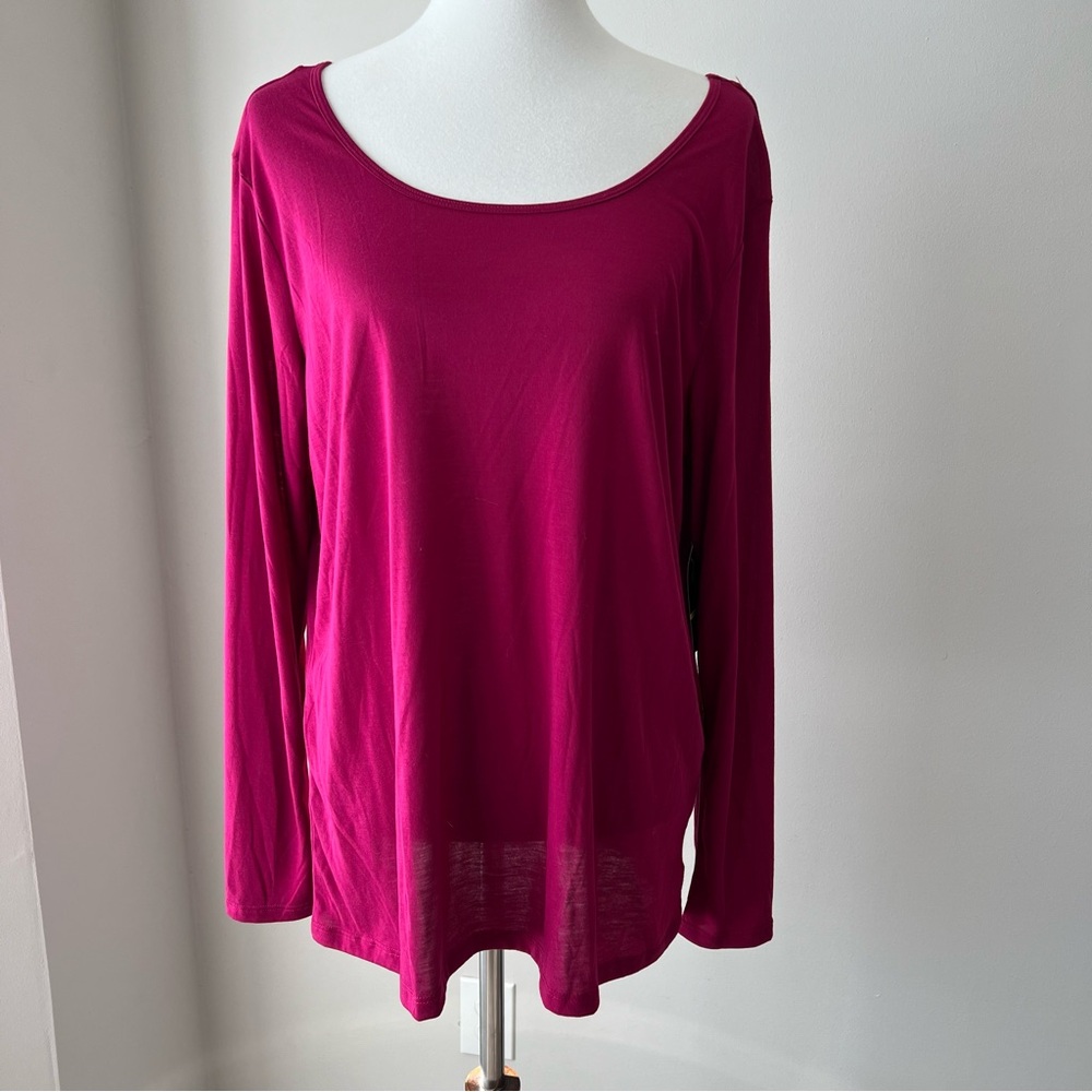 Old Navy Active Pink Go Dry Breathable Long Sleeve Top with Mesh
